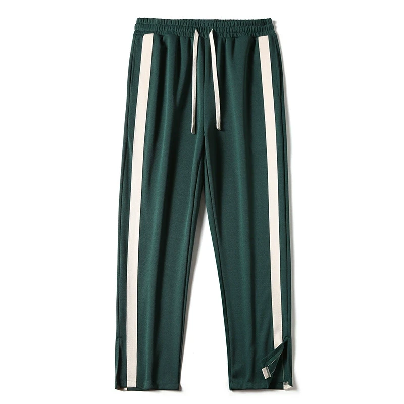 Pantalon de sport décontracté et polyvalent pour homme, coupe droite et ample, taille mi-haute, léger, style urbain